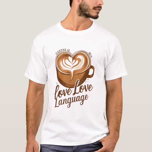 Kaffe kärlek t shirt (Framsida)