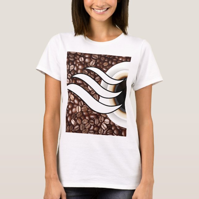 Kaffe Kärlek T Shirt (Framsida)