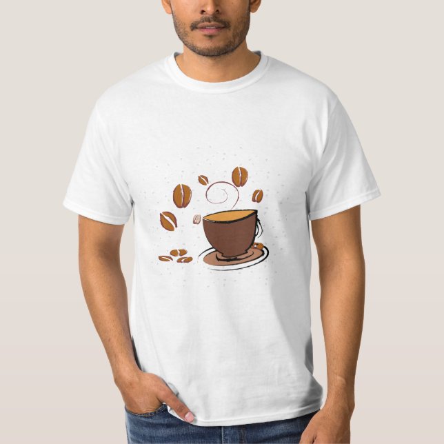 Kaffe Kärlek T Shirt (Framsida)