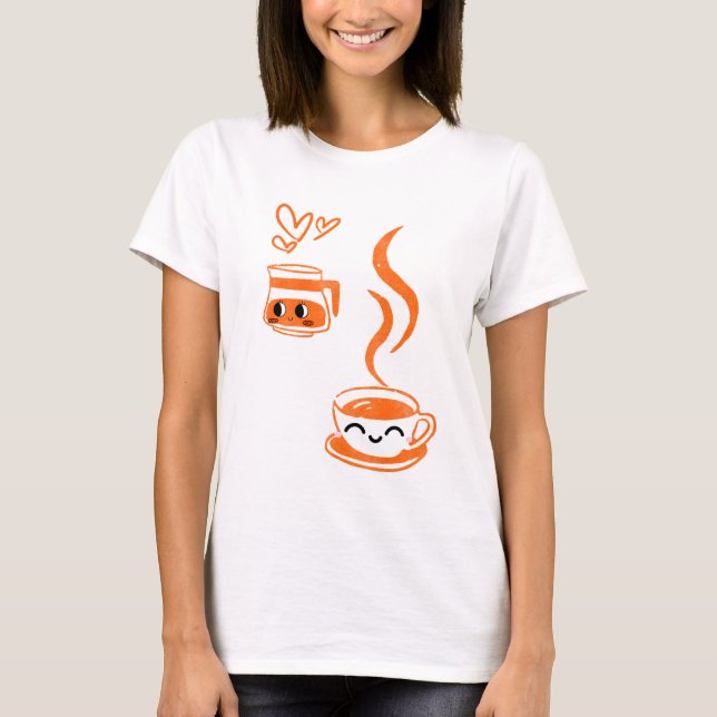 Kaffe kärlek t shirt (Framsida)