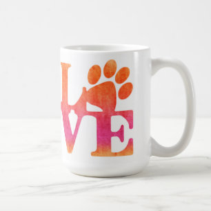 Kaffe kärlek Tass avtryck Mugg