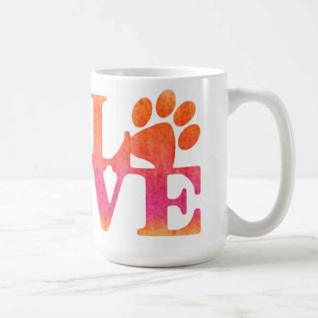 Kaffe kärlek Tass avtryck Mugg (Höger)