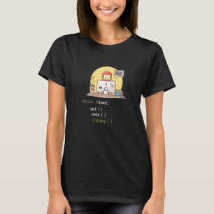 Kaffe Kat IT-programkod Programmerkoderkomposition T Shirt