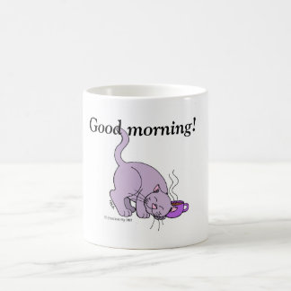 Kaffe Kattunge morgon Mugg - Lila