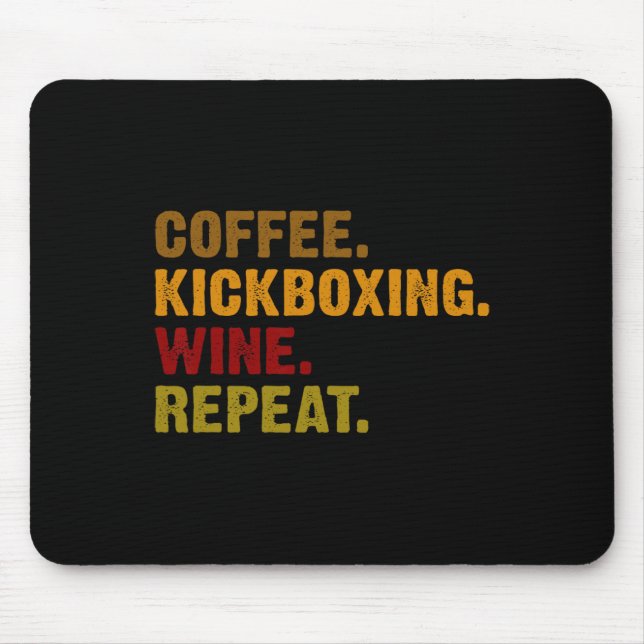 Kaffe Kickboxning Vin Upprepa  Musmatta (Framsidan)