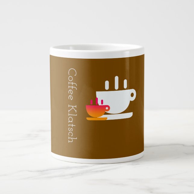 Kaffe Klatsch Brun Jumbo Mugg (Framsidan)