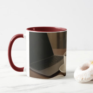 "Kaffe & Klick Mugg – Ånga, Shopping, och Knä