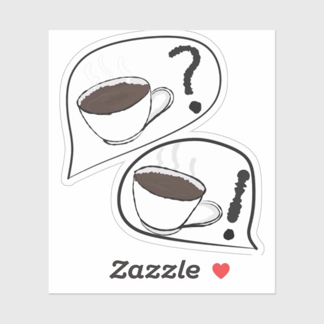 Kaffe? Klistermärken (Ark)