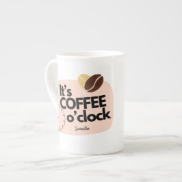 Kaffe klockan benporslin mugg