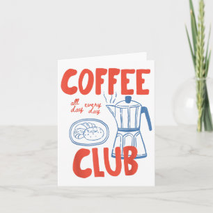 Kaffe-Klubb Retro-kaffegrafik för kaffe Älskare Kort