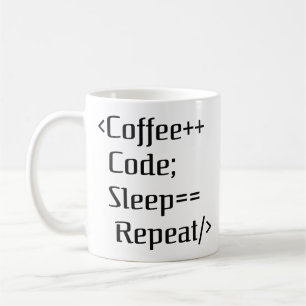 Kaffe+-kod; viloläge==Upprepa Funny Programmer Q Kaffemugg