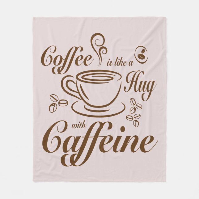 Kaffe Koffein Kramar lugn och mysig för kaffefanat Fleecefilt (Framsidan)