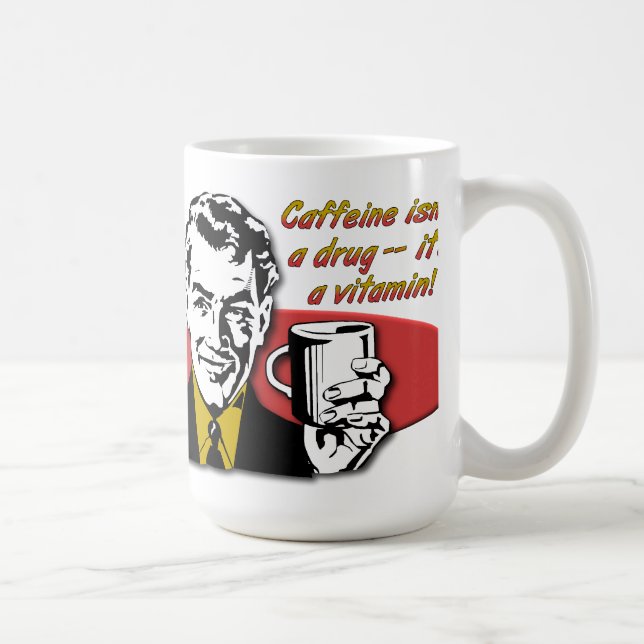 Kaffe Koffein Vitamin Rolig Mugg (Höger)