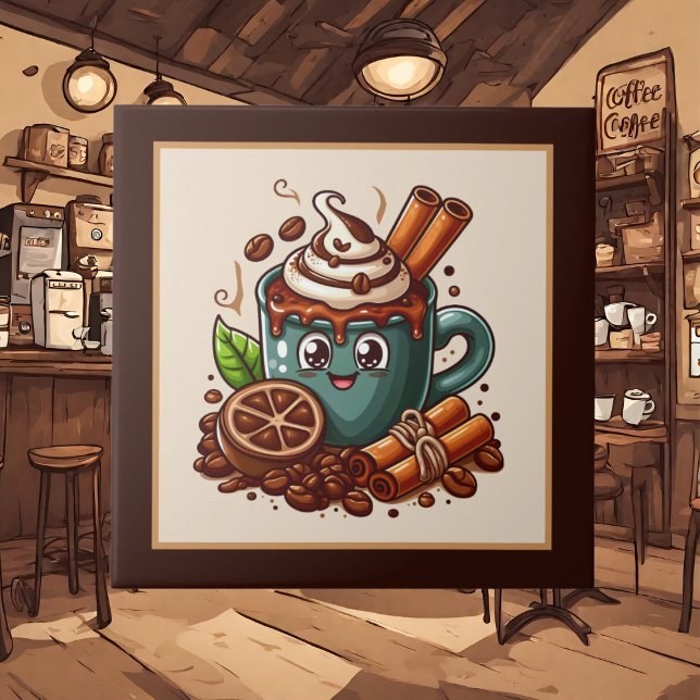Kaffe, köks- och köks- och köksartiklar, av pub el kakelplatta (Skapare uppladdad)