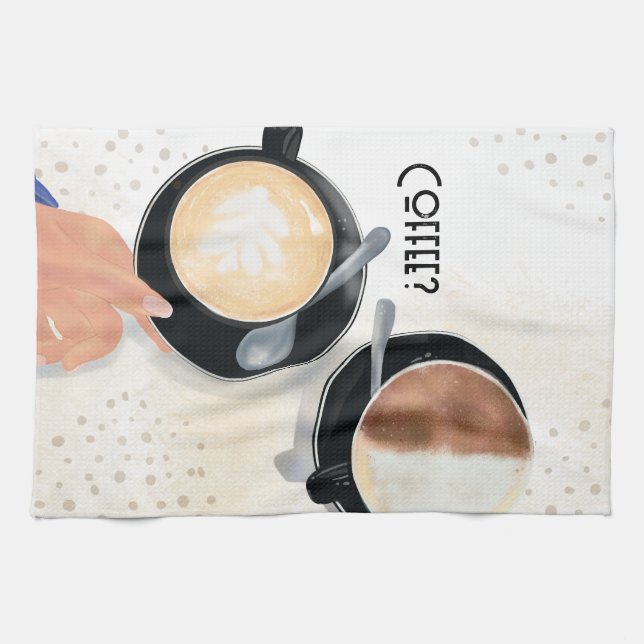 Kaffe? Kökshandduk (Horisontell)