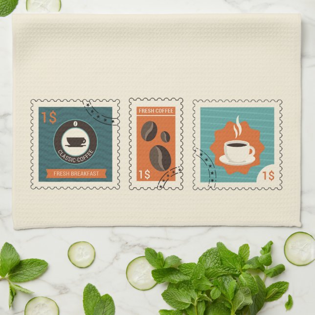 Kaffe Kökshandduk (Vikta)