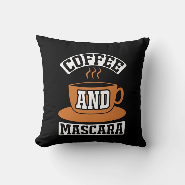 Kaffe konfekt och Mascara Kudde (Framsida)