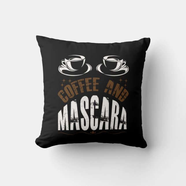 Kaffe konfekt och Mascara Kudde (Framsida)