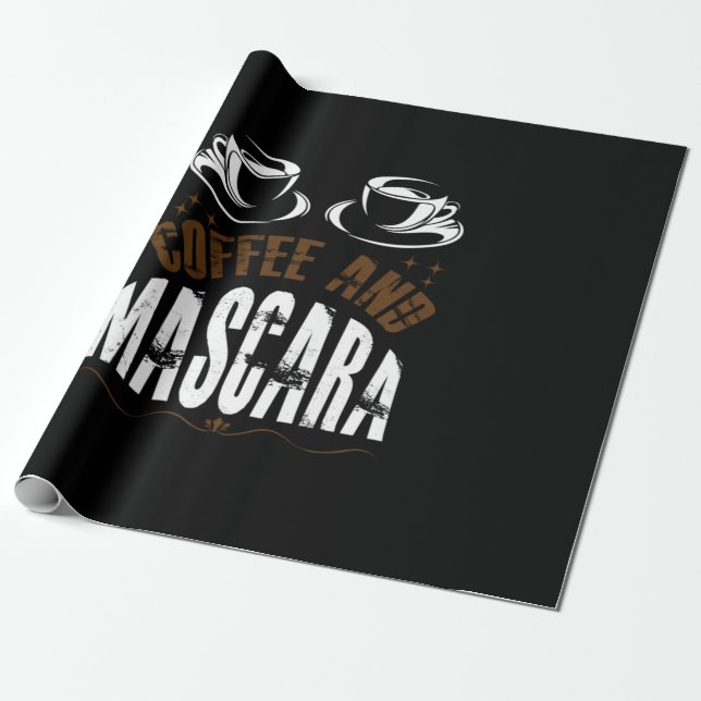 Kaffe konfekt och Mascara Presentpapper (Utrullad)