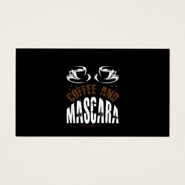 Kaffe konfekt och Mascara Visitkort (Framsidan)