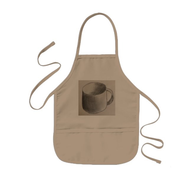 Kaffe Kopp Apron Barnförkläde (Framsidan)