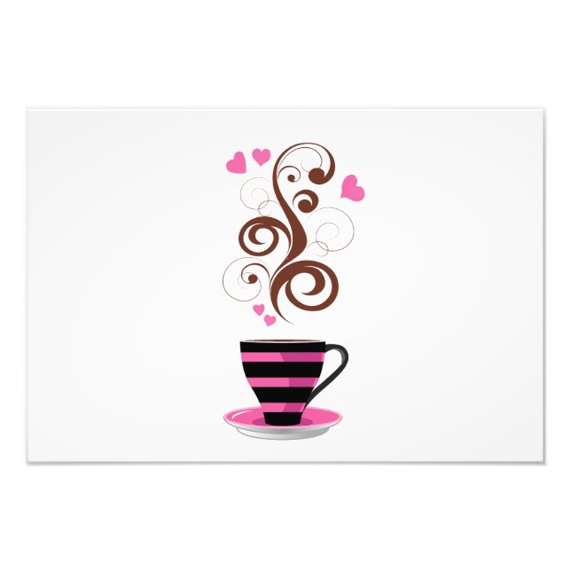 Kaffe Kopp, Arabica-kaffe, svart kaffe, örter Fototryck (Framsidan)