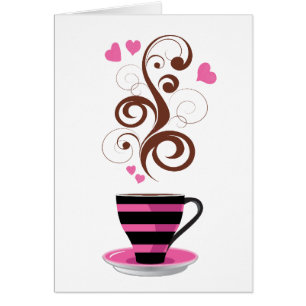 Kaffe Kopp, Arabica-kaffe, svart kaffe, örter Hälsningskort