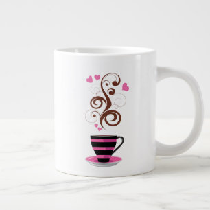 Kaffe Kopp, Arabica-kaffe, svart kaffe, örter Jumbo Mugg