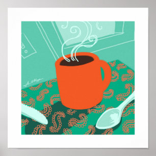 Kaffe-Kopp-återtryck Poster