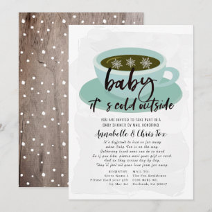 Kaffe Kopp Baby, Kall babyskor per post Inbjudningar