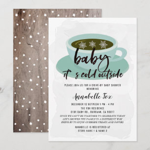 Kaffe Kopp Baby: Kallet kör med babyskor Inbjudningar