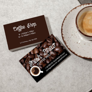 Kaffe Kopp   Bakgrund för kaffebönor Visitkort