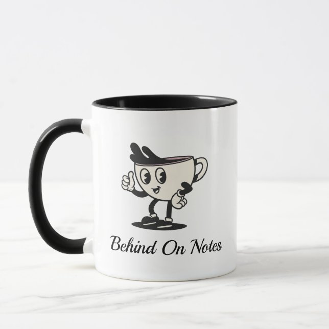 Kaffe kopp Behind On Notes, Retro Terapeut kaffe (Vänster)