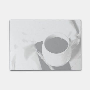 Kaffe Kopp Black och White Breakfast i Bed Post-it Block