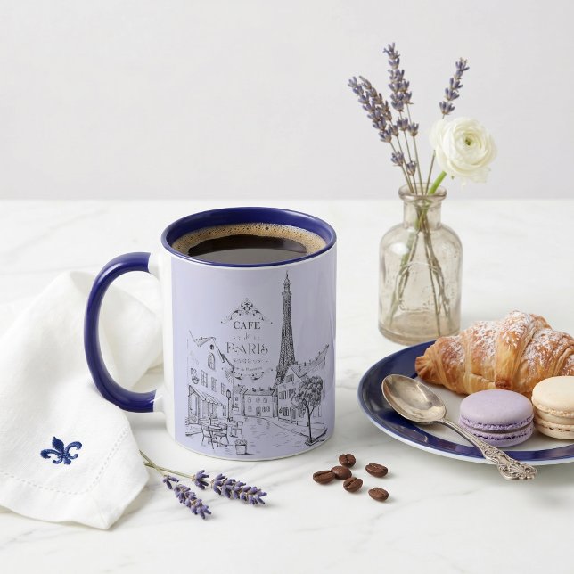 Kaffe kopp Cafe Paris Tvåtons- (Skapare uppladdad)