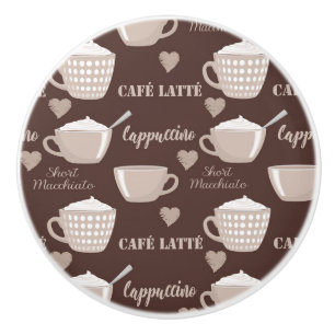 Kaffe Kopp Cappuccino Älskare Machiatto Hjärta Knopp