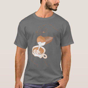Kaffe Kopp Cappuccino Mjölk skumkaffe Älskare Espr T Shirt