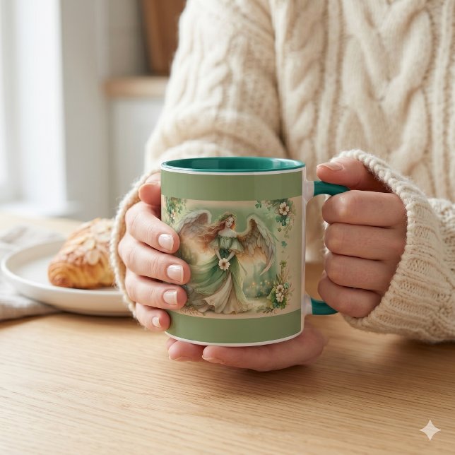 Kaffe kopp Clover Serenity Angel Mug (Clover Serenity Angel Coffee Cup Mug)