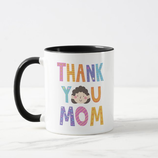 Kaffe kopp design "Tack mamma" ​​Mycket meningsful (Vänster)