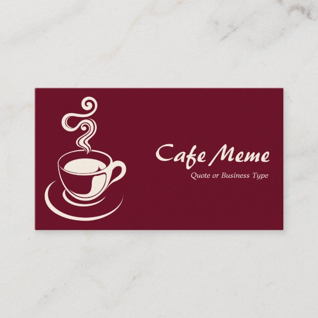 Kaffe Kopp - Djupbrott 65001d (Cream) Visitkort (Framsida)