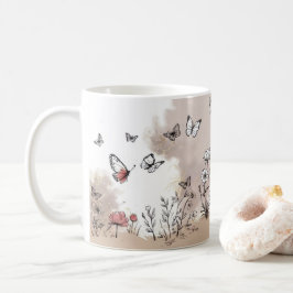 Kaffe kopp Fjärilsglädje