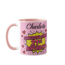 Kaffe kopp för 21-årsdag