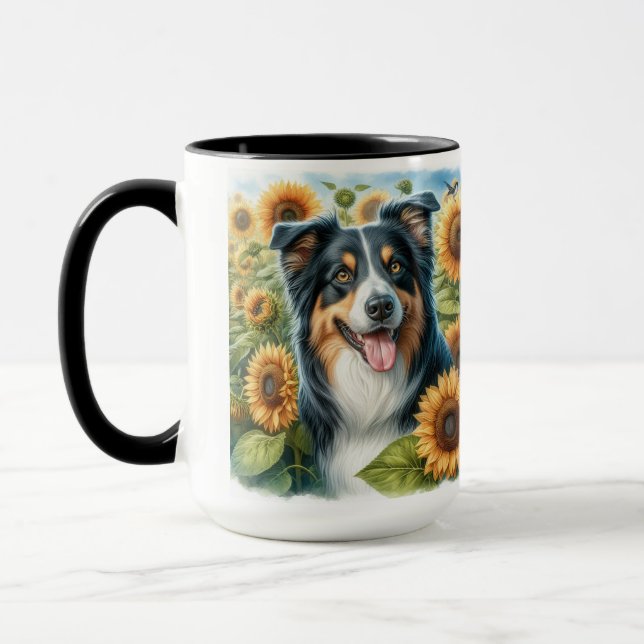 Kaffe kopp för älskare av hundrasen border collie  (Vänster)