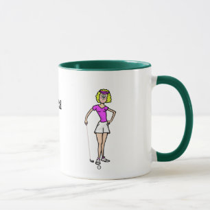 Kaffe kopp för Blond Kvinnlig Golfspelare