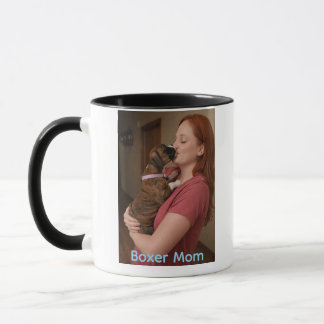 Kaffe kopp för boxer mamma med söt brindle boxer v