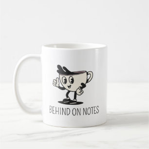 Kaffe kopp för efterbliven i anteckningar, Retro t
