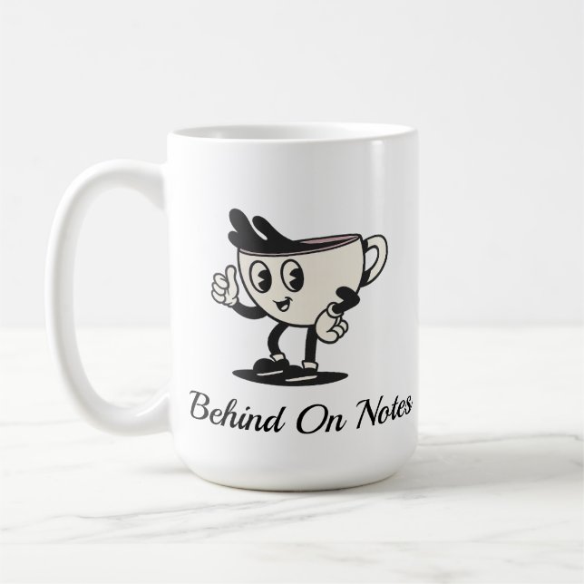 Kaffe kopp för efterbliven notering, Retro terapeu (Vänster)
