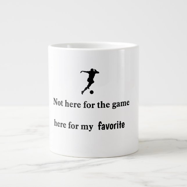Kaffe kopp för fotbollsfan spelare supportrar jumbo mugg (Framsidan)