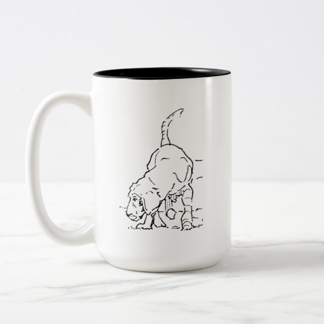 Kaffe kopp för hundälskare, Beagle illustration (Vänster)