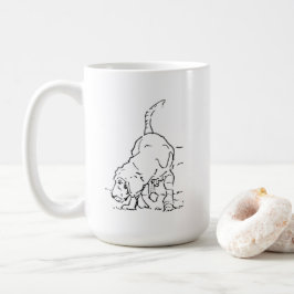 Kaffe kopp för hundälskare, Beagle illustration